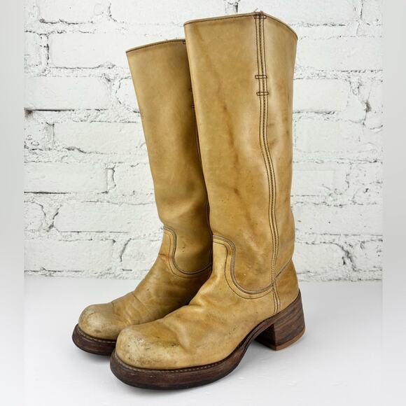 **Rare** Vintage 70’s Frye Banana Black Label Campus Boots - Picture 5 of 16